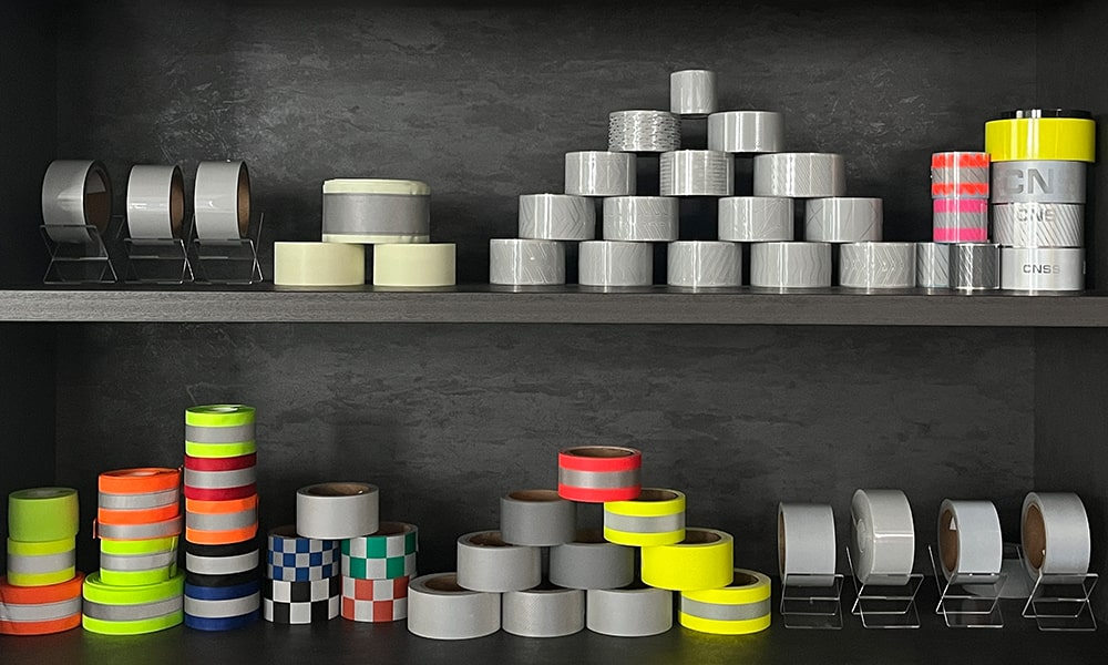 amostra de tecido reflexivo