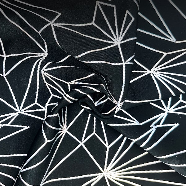 Tecido elástico com impressão reflexiva personalizada