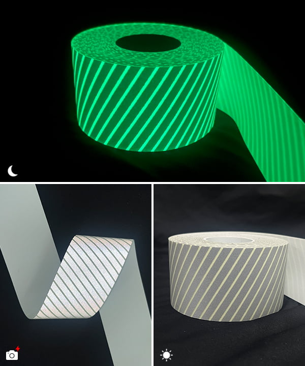 Pita Reflektif Bercahaya Tersegmentasi