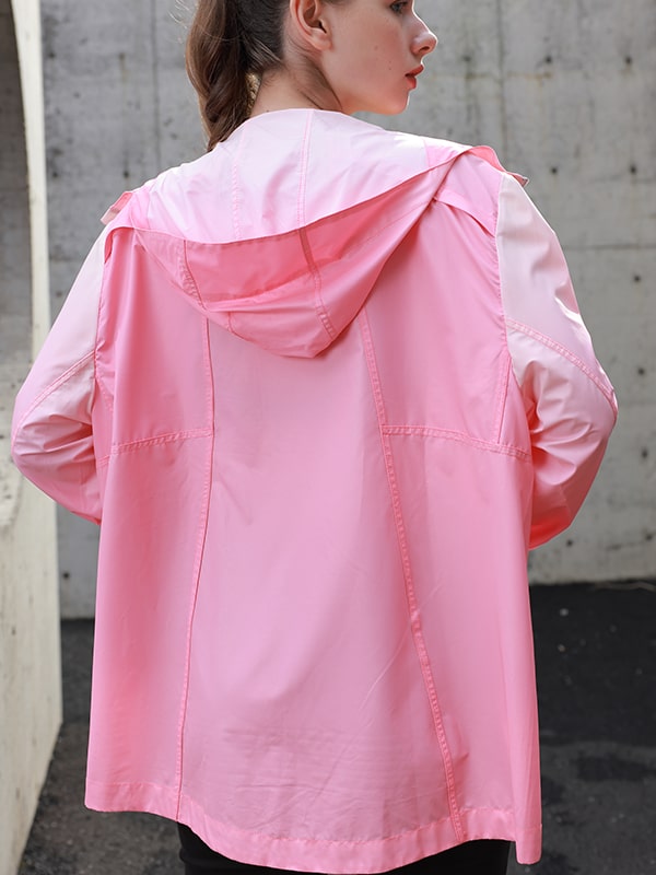 Jaqueta rosa claro arco-íris gradiente