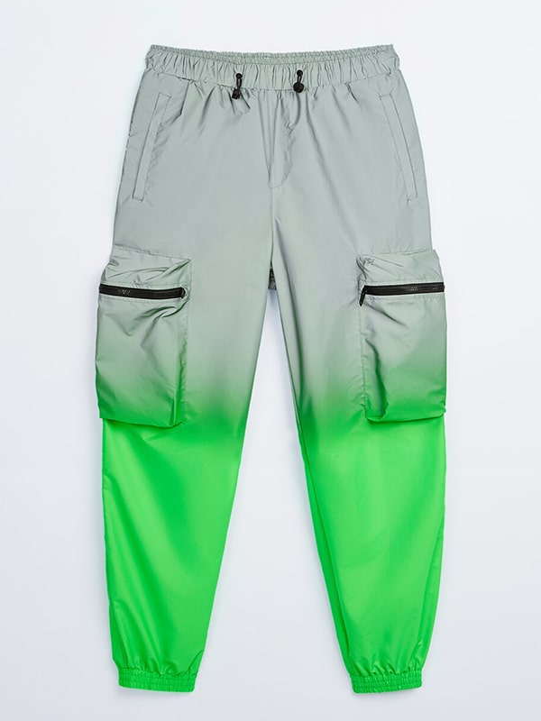 Calça Esportiva Verde Degradê Prateada
