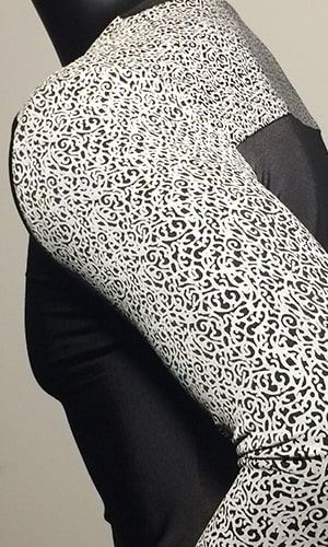 desgaste de corrida ao ar livre com impressão de padrão reflexivo