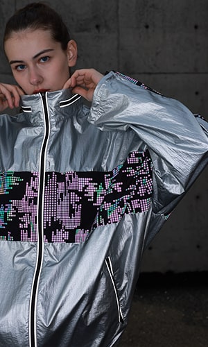 jaqueta reflexiva com padrão de impressão