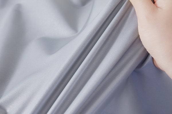 tecido reflexivo prateado fino spandex