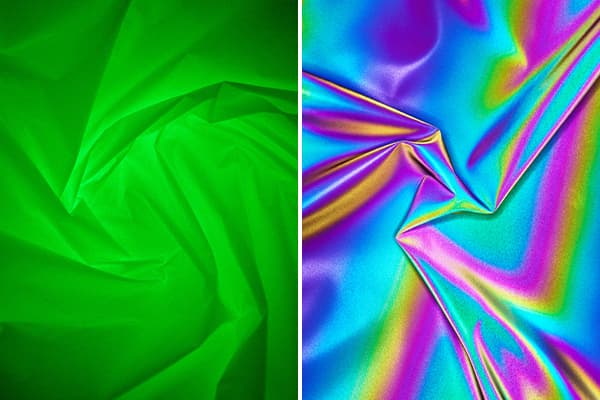 グロー生地と反射生地の違い