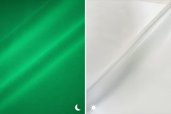 完全に発光する蓄光生地