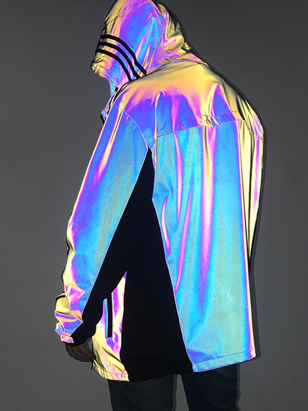Rainbow iridescent reflective fabric - chinareflective.com