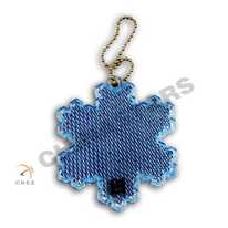 EN 13356 Chaveiro reflexivo de floco de neve em PVC
