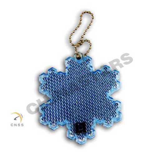 EN 13356 Chaveiro reflexivo de floco de neve em PVC