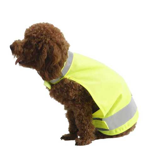 Gilet de sécurité pour animaux jaune fluo avec bande réfléchissante