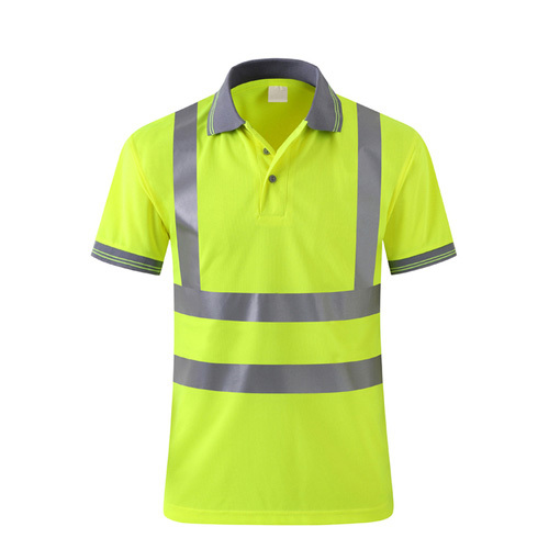 polo de sécurité réfléchissant et respirant jaune fluo