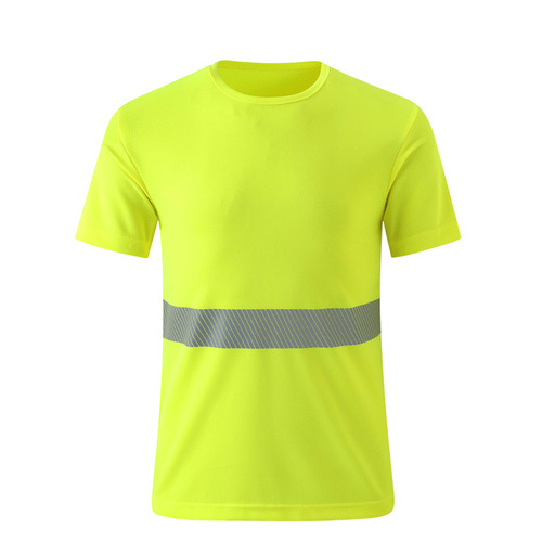 CSR T009 yellow safety T shirt with reflective stripes 