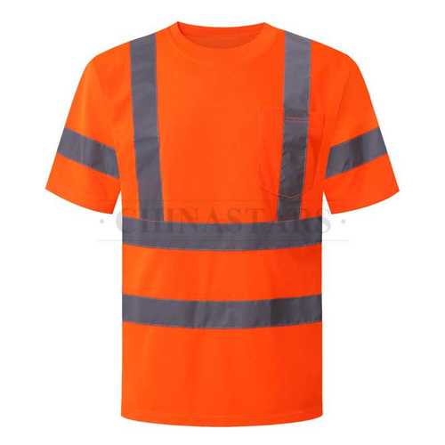 ANSI 107 e EN 20471 Classe 3 Camiseta refletiva de alta visibilidade