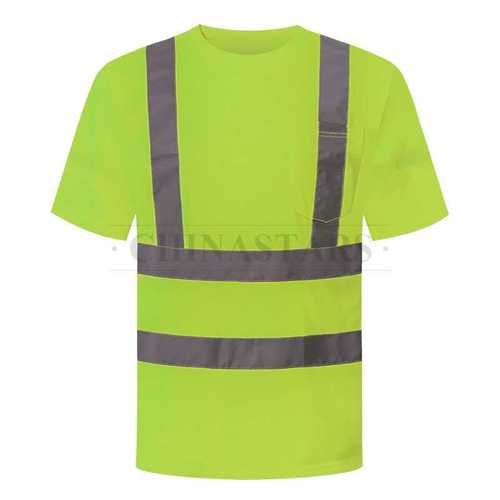 Camiseta refletiva de malha Birdseye classe 2 de alta visibilidade