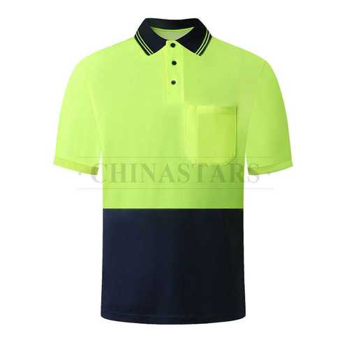 Camisa pólo de manga curta de segurança em dois tons Hi Vis