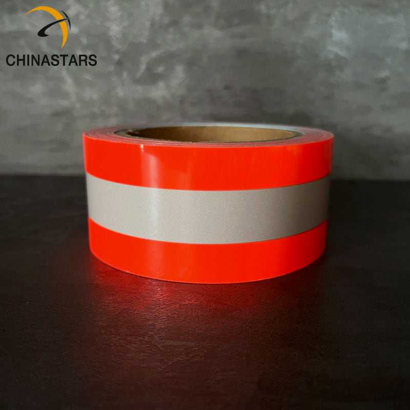 Orange-silver fire resistant reflective heat transfer tape