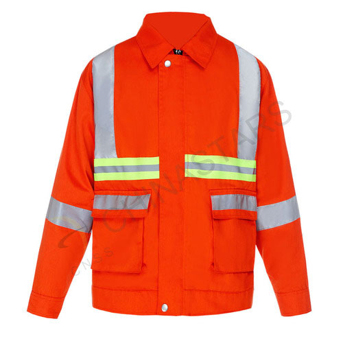CSJ-002 Reflective jacket in fluorescent orange | Chinastars