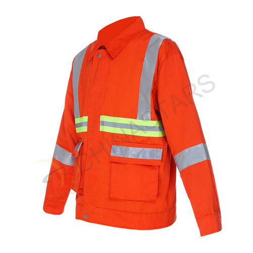 CSJ-002 Reflective jacket in fluorescent orange | Chinastars