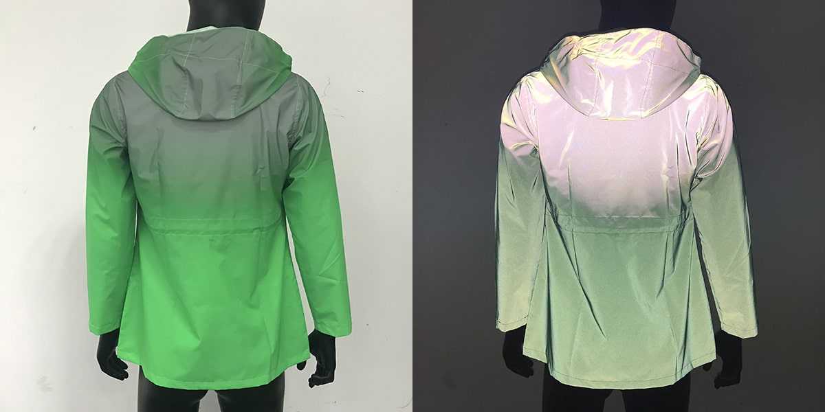 Tecido reflexivo de cor gradiente para exterior