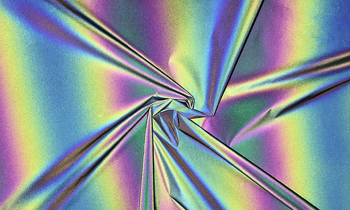 Rainbow reflective fabric