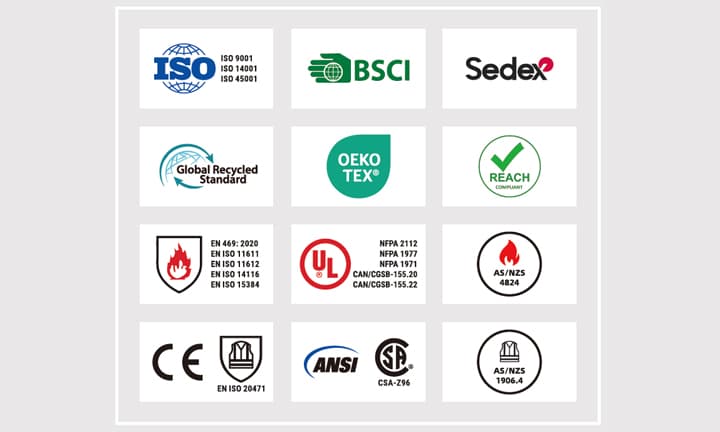 Certificados Chinastars de nossos produtos refletivos