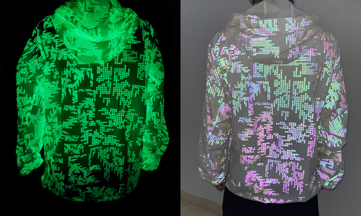 glow in the dark and reflective jacket