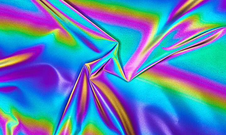 rainbow reflective fabric